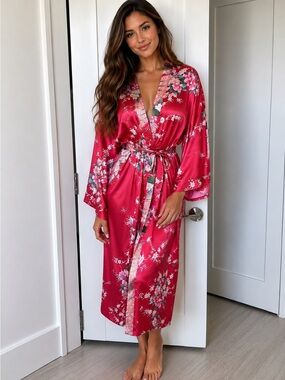 Kimono Robe | Size L | Silk-Feel Wrap Veamin